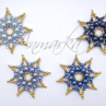 kovová hvězda modro-zlatá 2