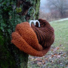 Nákrčník - hrátky s hnědou (alpaca)