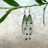 Náušnice - motýlí křídla zelená