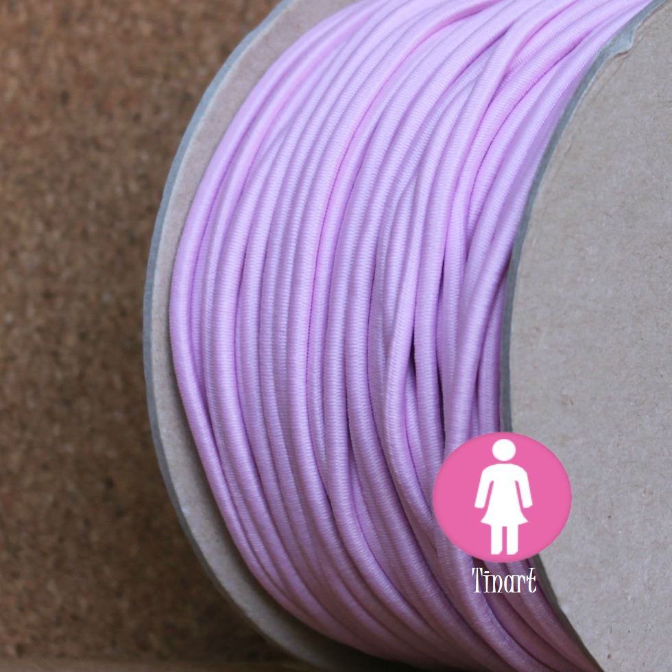 Pruženka/gumička: 2 metry x Ø 3 mm - Dětská růžová