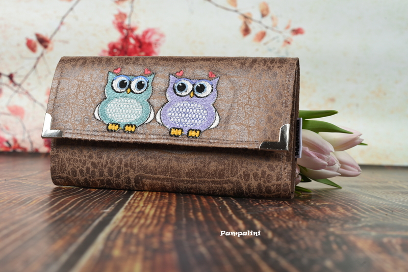 Peněženka větší z imitace kůže - Sovičky