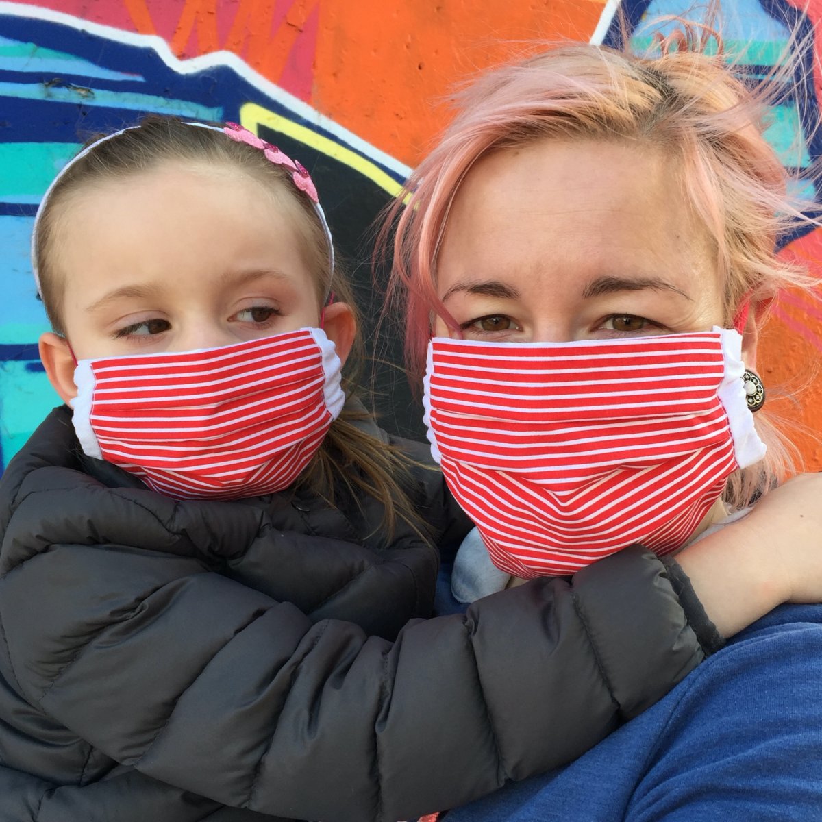 Výhodná sada - 2 roušky proužkované