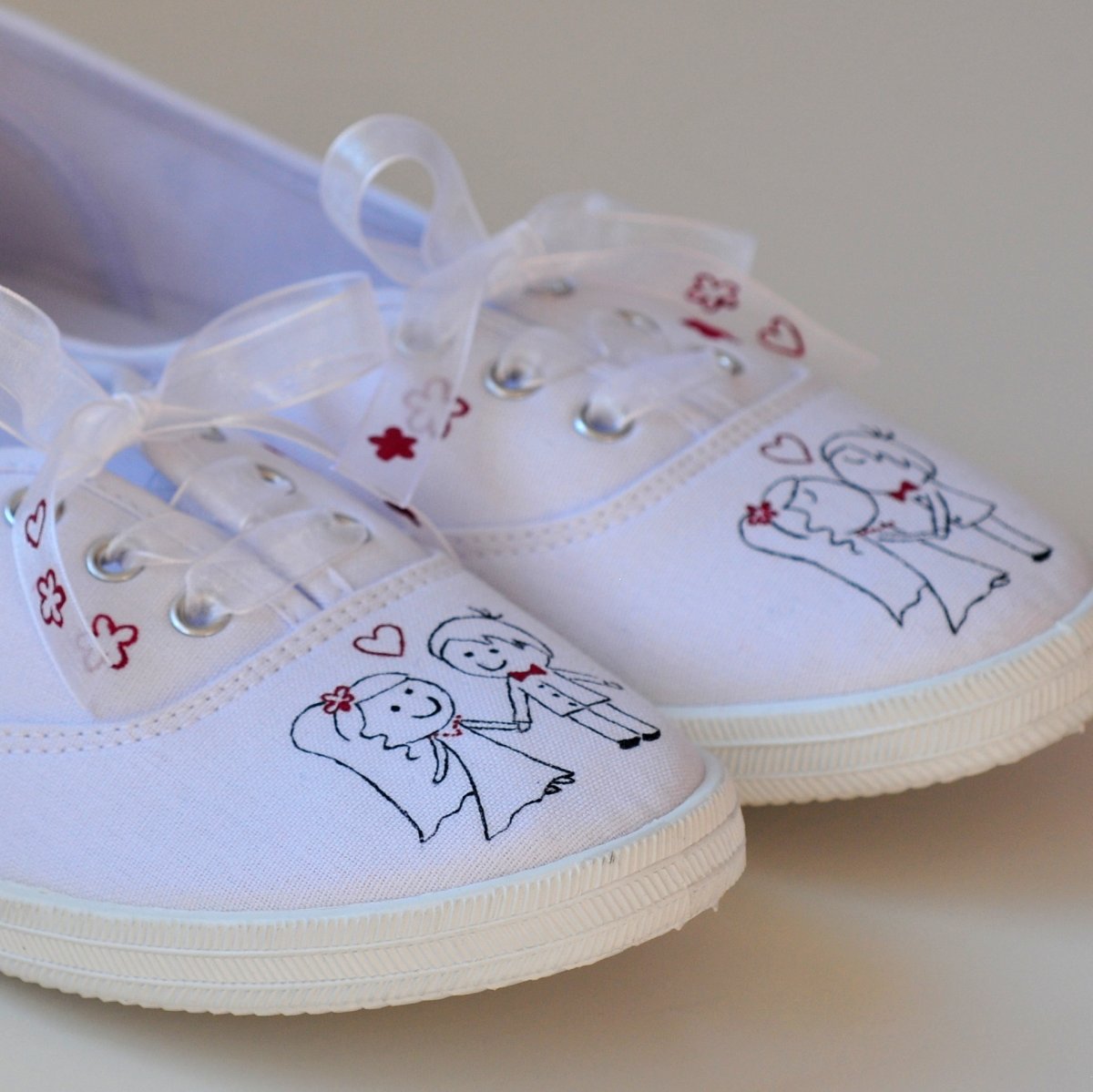 Svatební tenisky + jméno, datum