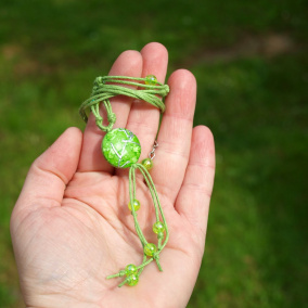 Zelenostříbrný náhrdelník