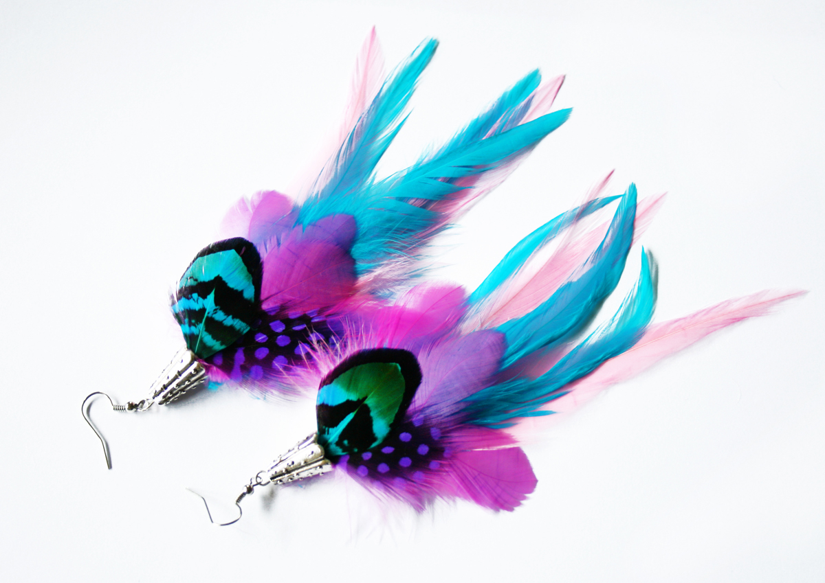 Sofie- peříčkové náušnice