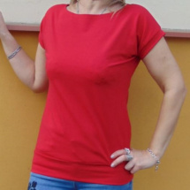 Tričko - barva červená (bavlna)