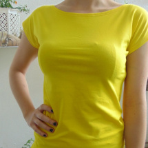 Tričko - barva žlutá (bavlna)