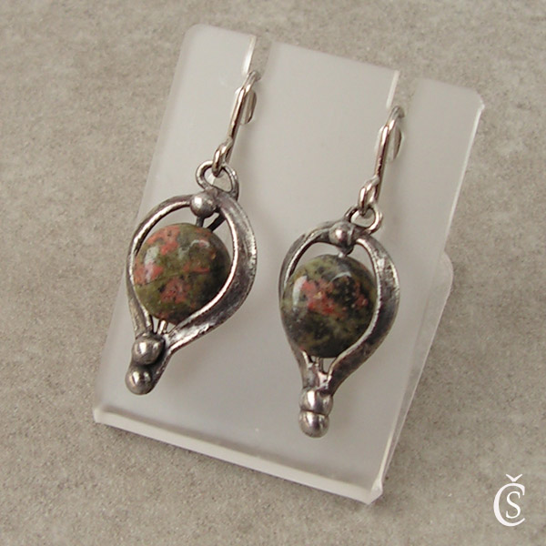 Náušnice s Unakitem