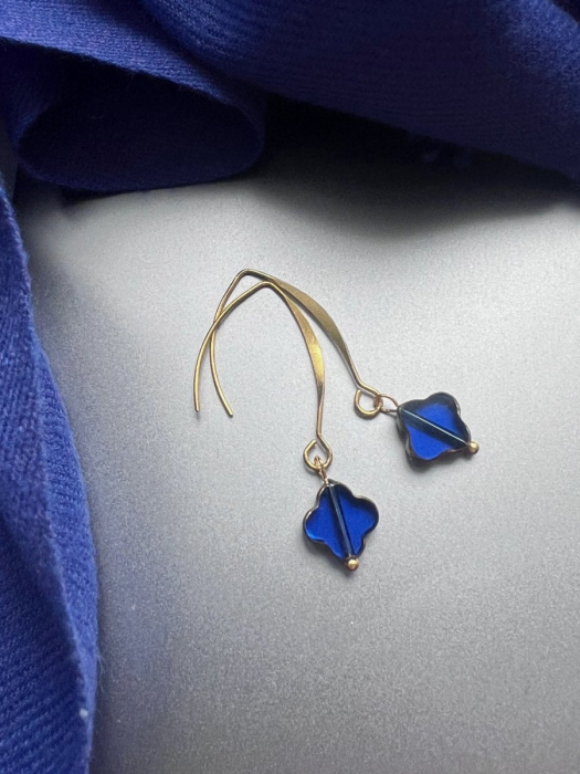 Čtyřlístkové náušnice - pozlacená S.Steel