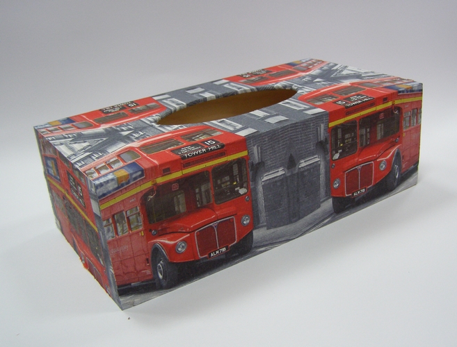 Krabice na kapesníky - London autobus