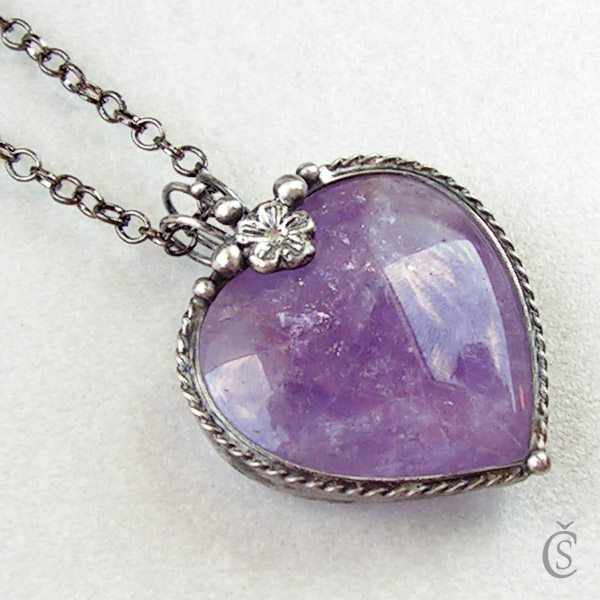 Veliké srdce - Ametyst