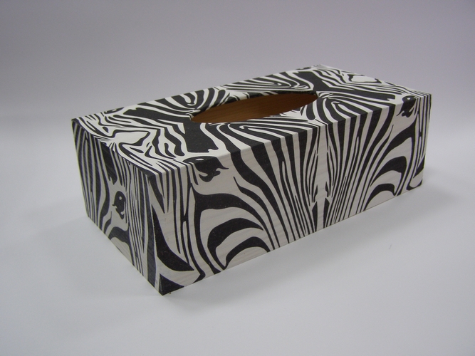 Krabice na kapesníky - Zebra