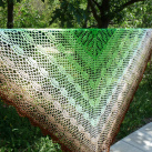 Lesní pěšinkou - háčkovaný velký šátek