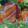 Háčkovaný šátek - podzimní harmonie (merino)