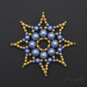 kovová hvězda modro-zlatá 2