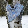 Pletený šátek - zimní krajina
