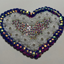 Srdce s holografickými flitry