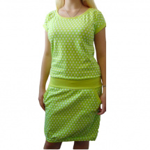 Šaty zelené s puntíky XS - XXXL