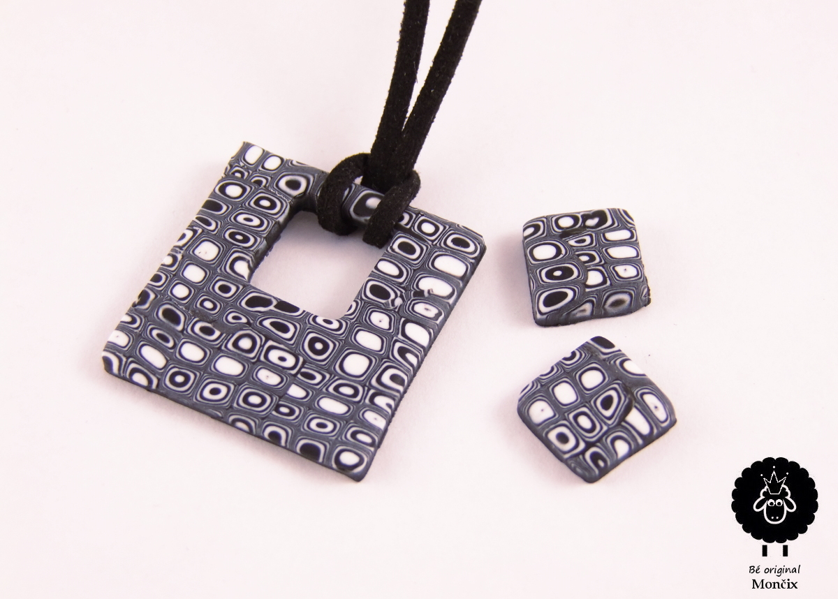 Mozaikový set - náušnice+ náhrdelník