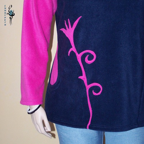 Mikina ,,Dark Blue&Fuchsia