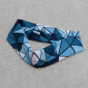Petrolejová čelenka - geometrická mozaika