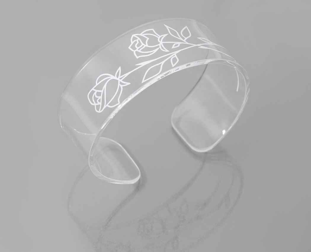 Náramek Růže bílý