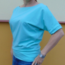 Volné tričko - barva mentolová (bavlna)