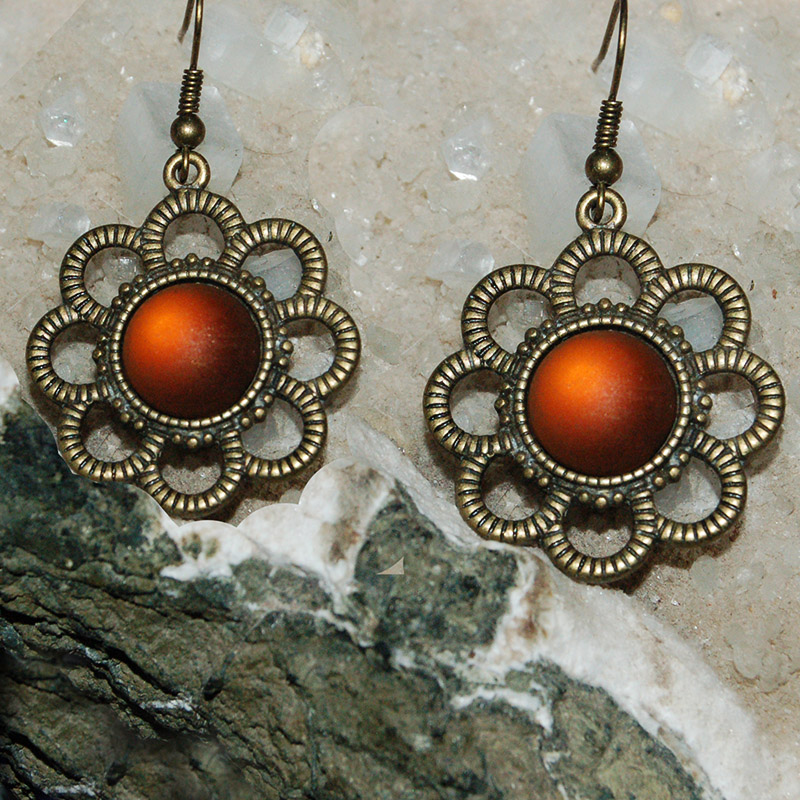 Medové kytičky s matovaným sklem