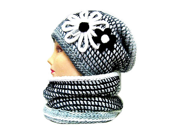 ༺♥༻ SOUPRAVA ČEPICE A NÁKRČNÍKU ༺♥༻ 1172