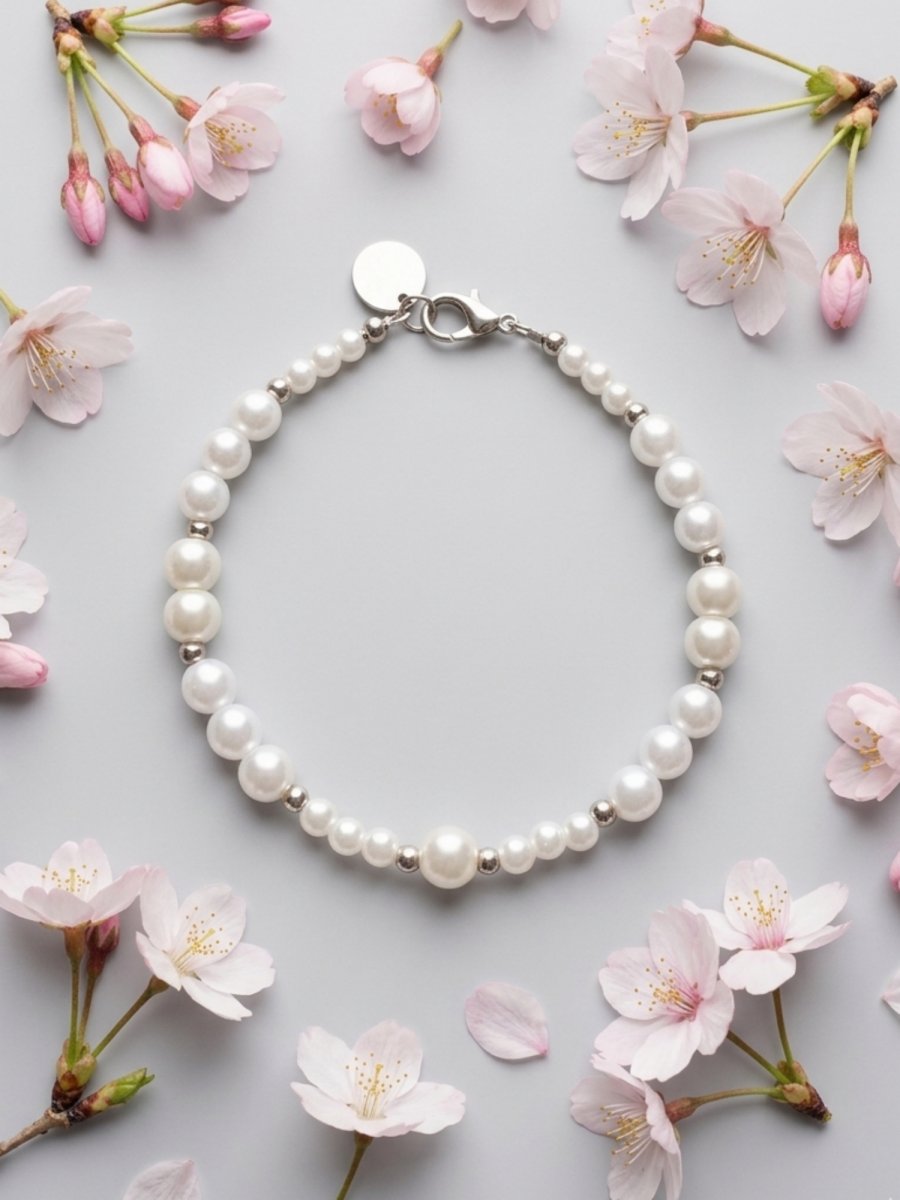 Perlový náramek - S. Steel