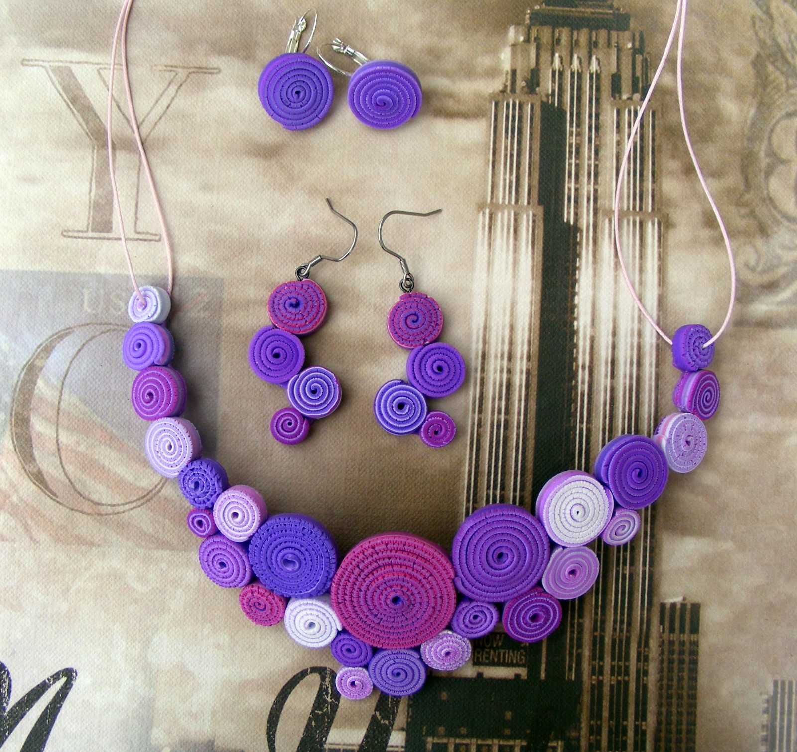 Fimo sada- spirálková růžová