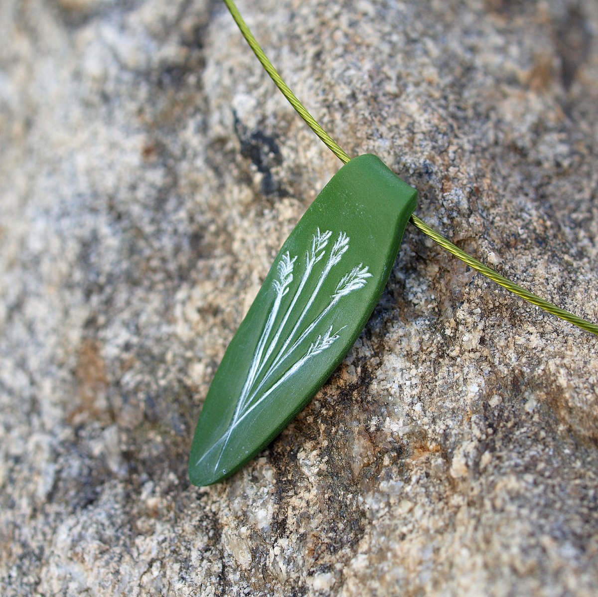 Náhrdelník - Pampas na obruči