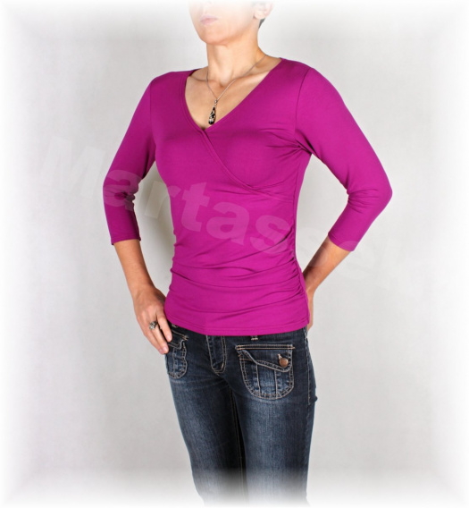 Triko s řasením v pase vz.143-více barev