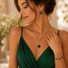 Smaragdová elegance – ručně tvořený šperkový set