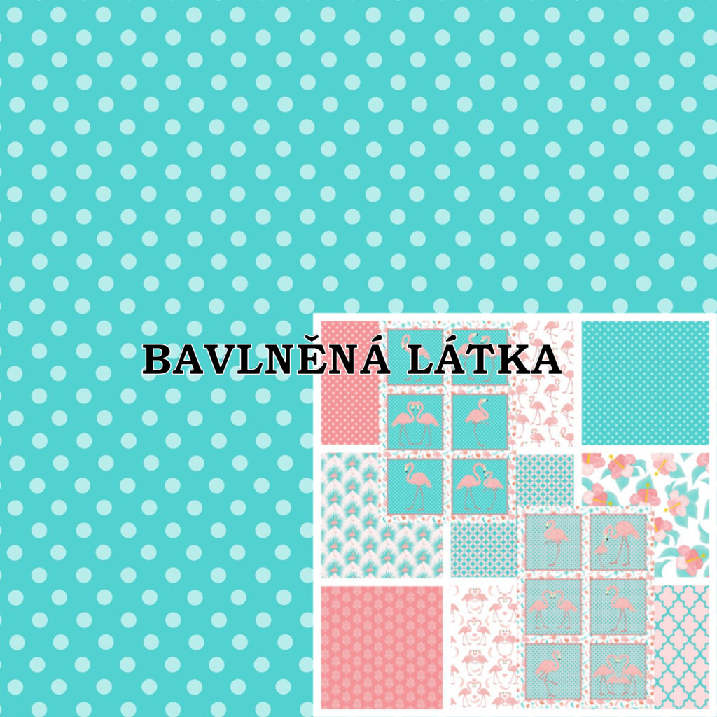 BAVLNĚNÁ LÁTKA - panel  30 X 30 cm 1BL3