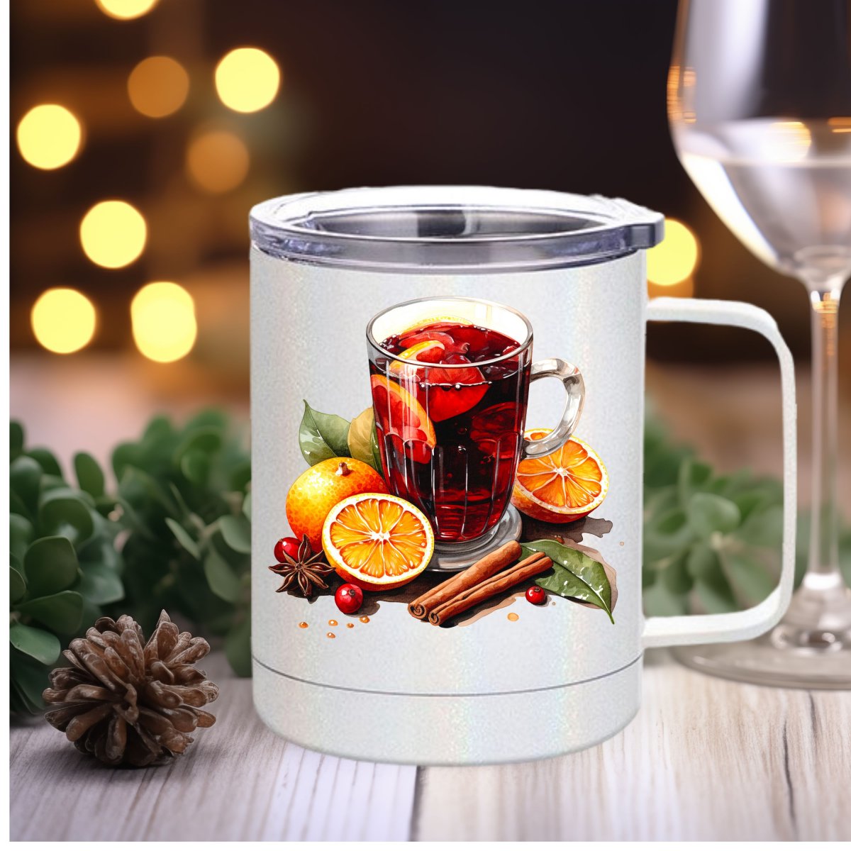 Termohrnek s uchem na svařené víno