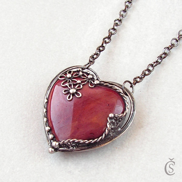 Srdíčko - Jaspis Mokait