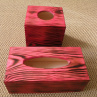 Krabička na kapesníky - krása dřeva červená