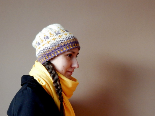 Pletená čepice s norským vzorem