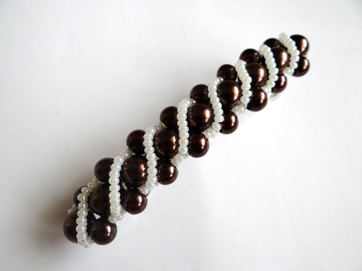 Spona (franc. zapínání, 6x8cm) - Hnědá