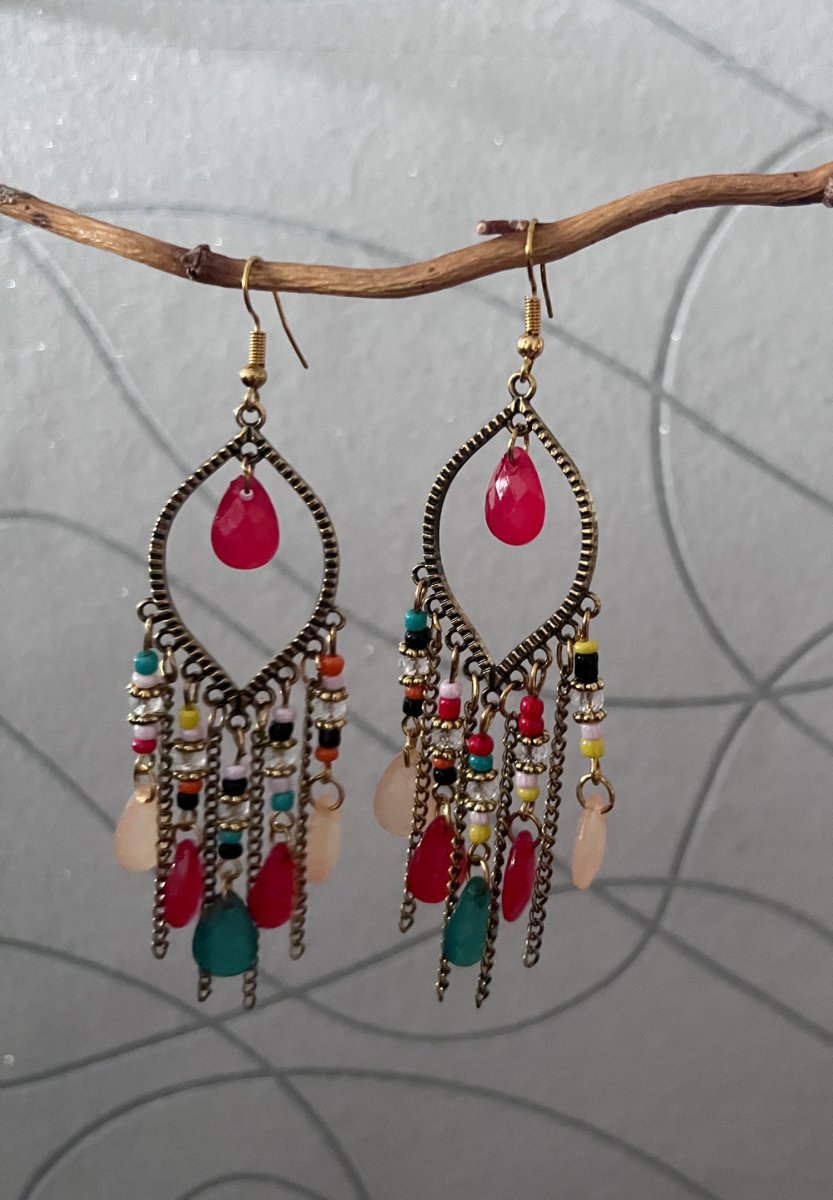 Pestrobarevné náušnice