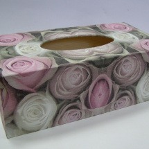 Krabice na kapesníky - Vintage rose