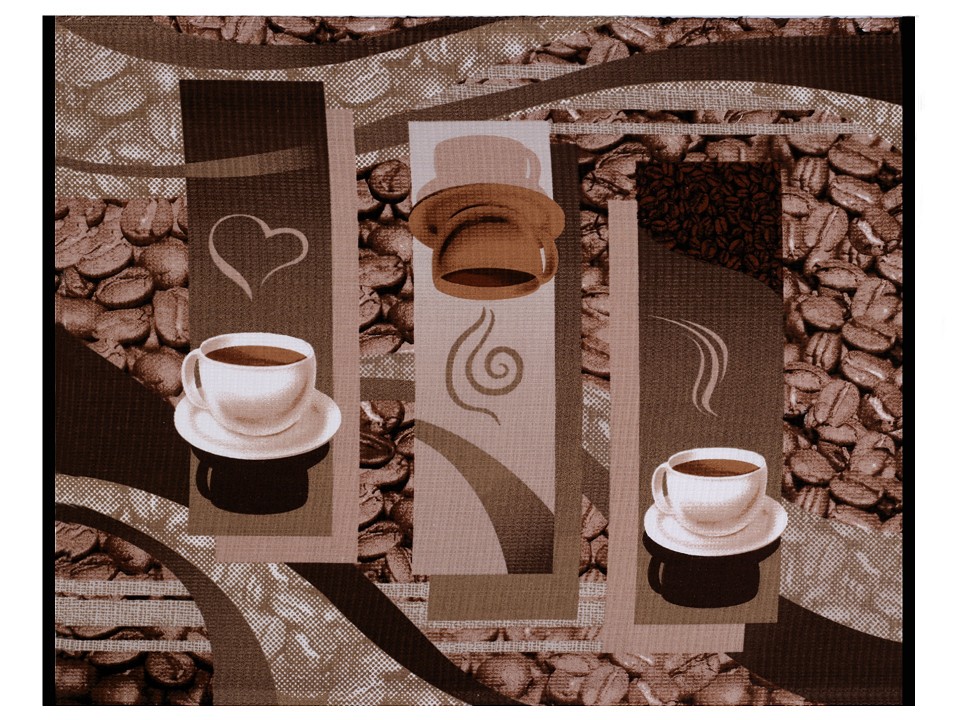 Bavlněné vaflové piké šíře 50 cm (1ks) - káva