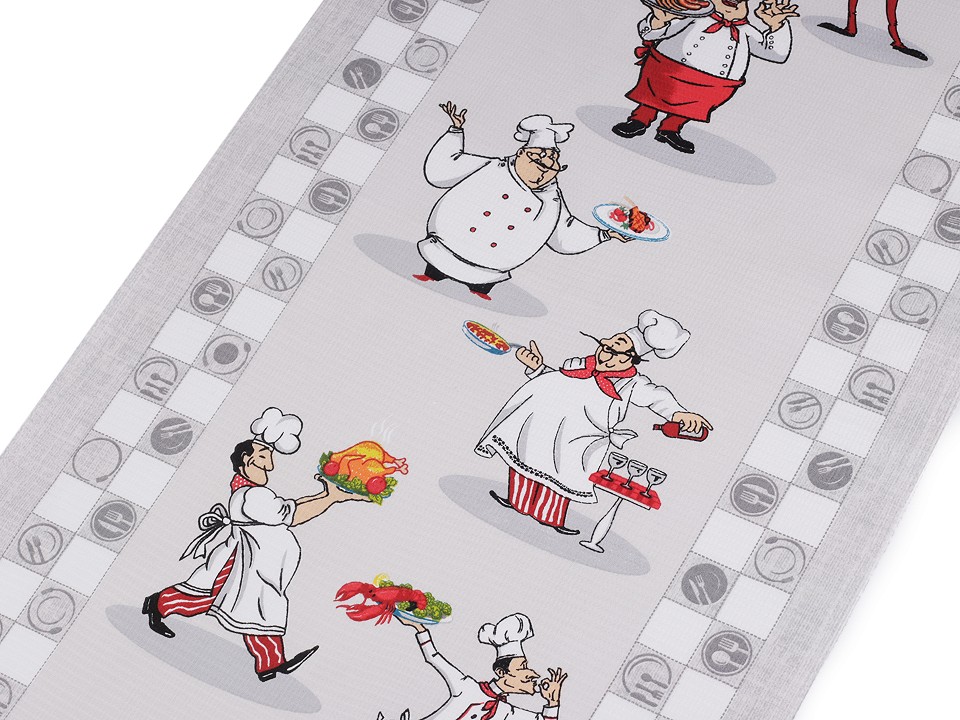 Bavlněné vaflové piké šíře 50 cm (1m) - kuchař