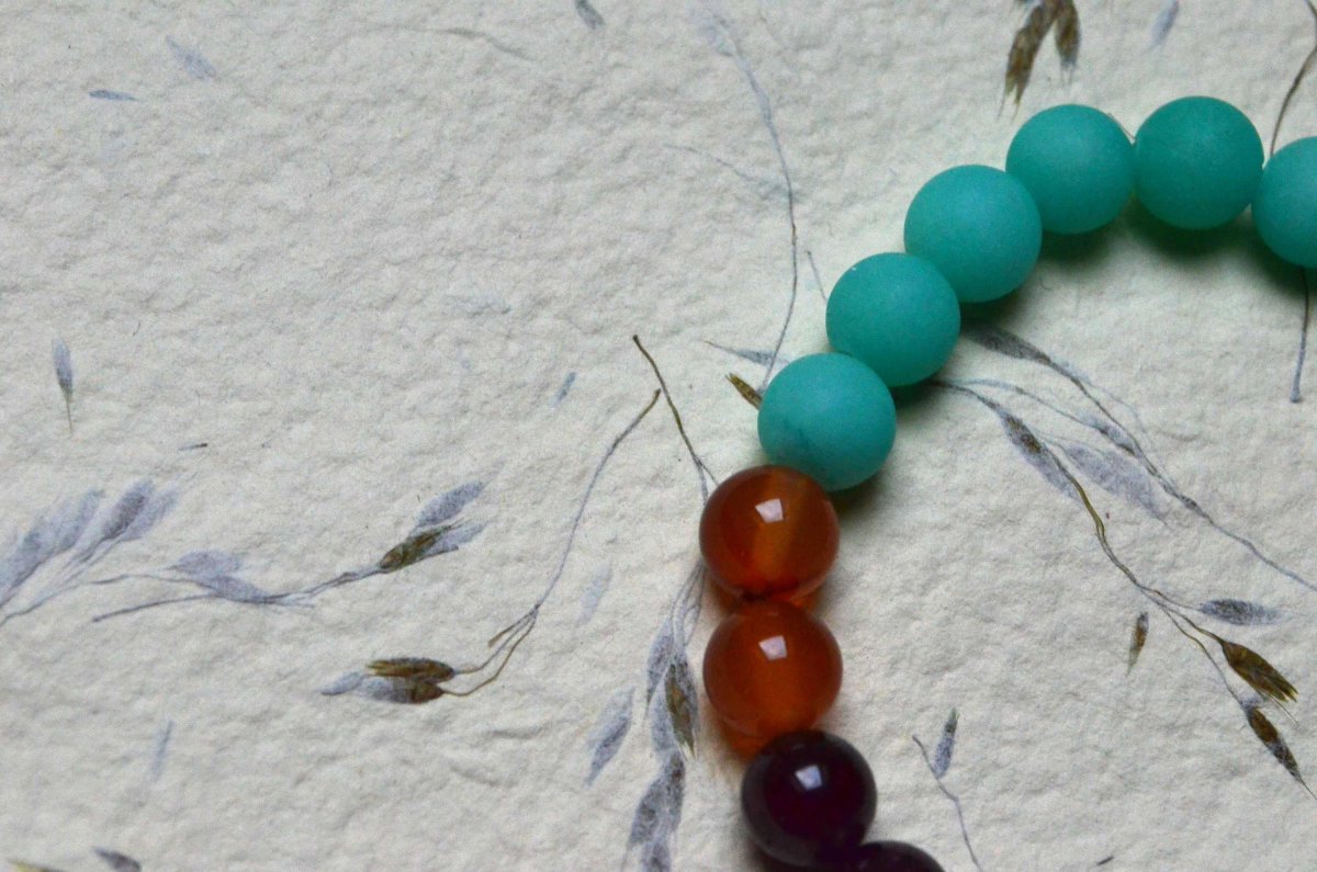 Ochranný náramek - granát/jaspis/karneol...