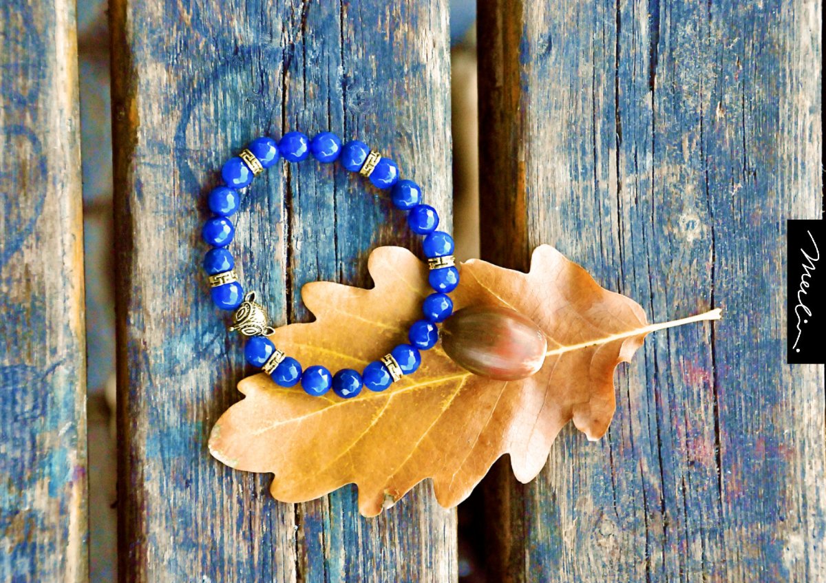 Lišák - modrý achát