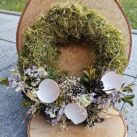 Jarní velikonoční přírodní věnec z mechu