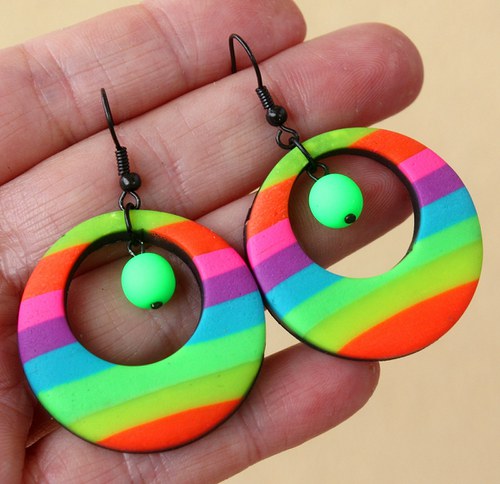 vzorované náušnice 