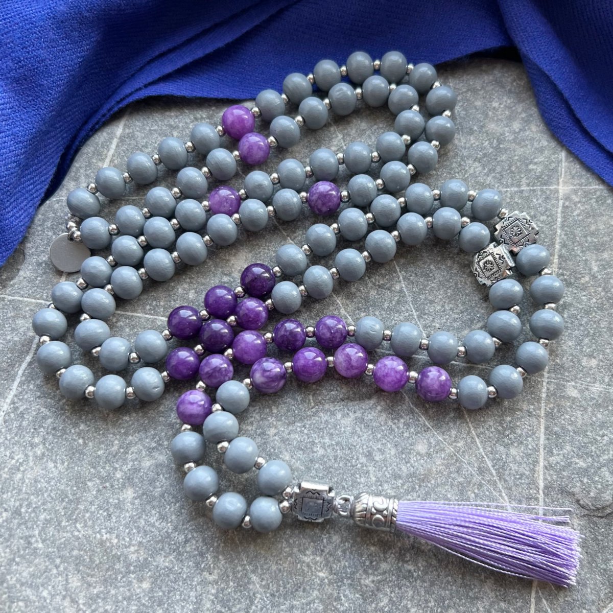 Japa mála - dřevo a ametyst