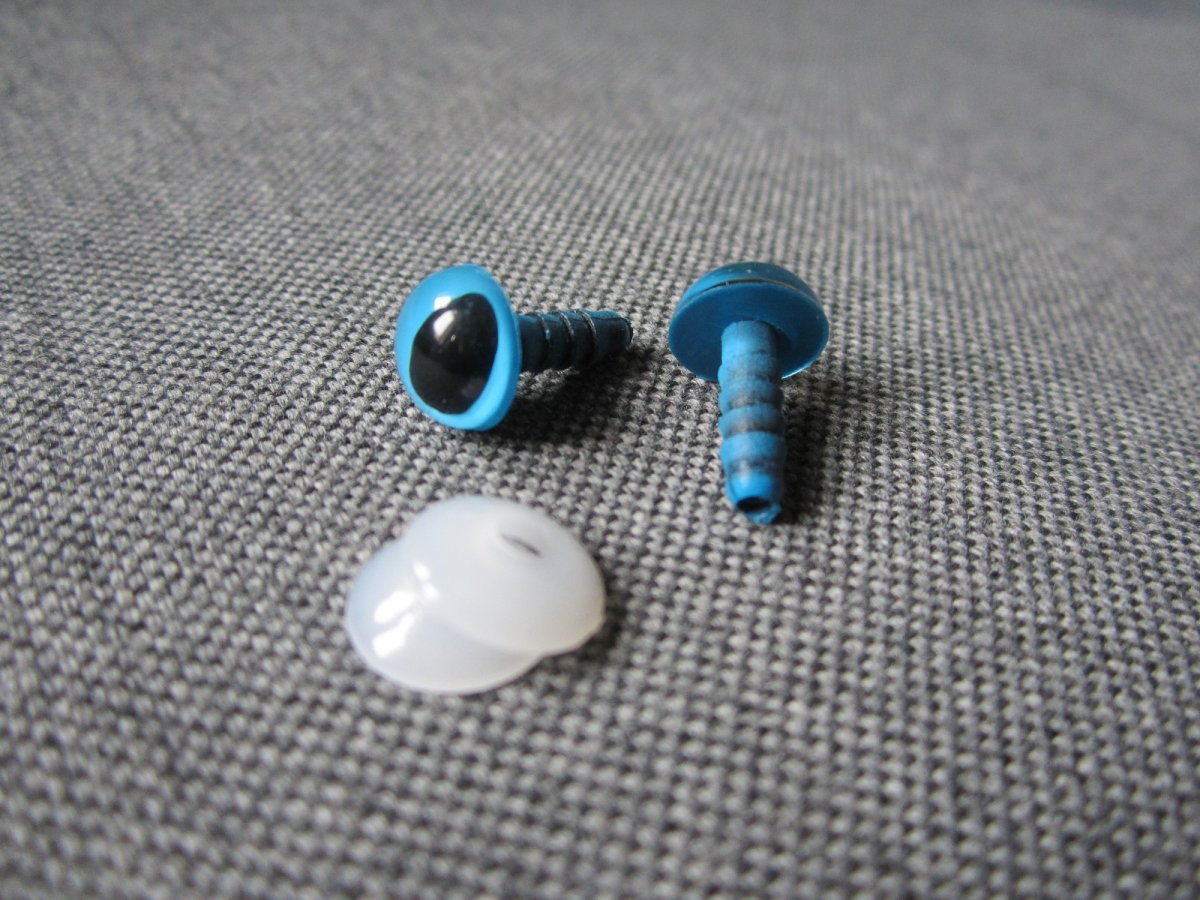 Bezpečnostní oči kočičí, modrá barva, 9mm